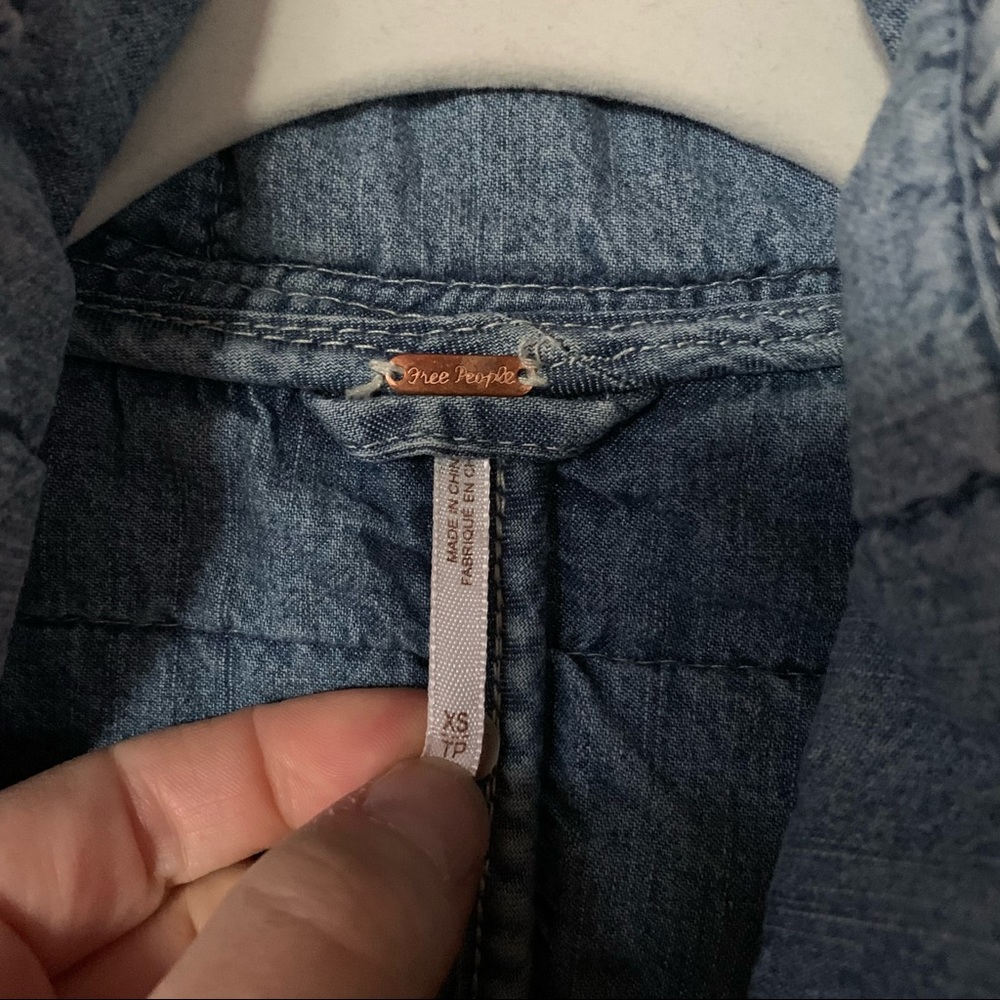 Free People Dolman Quilted Denim Jacket - Picture 10 of 10